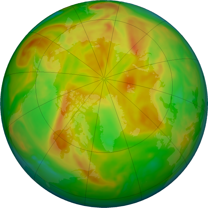 Arctic ozone map for 28 May 2019